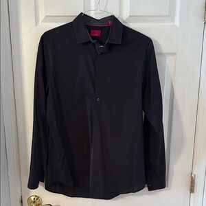Black Long Sleeve Button-Up Shirt